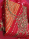 Lovely Rani Pink Silk Designer Bandhej Dress Material