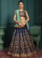 Wonderful Aqua Net Designer Wedding Wear Lehenga Choli