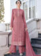 Elegant Pink Georgette Designer Party Wear Pakistani Suit