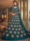 Elegant Cream Net Heavy Embroidered Work Designer Wedding Long Lehenga Choli