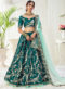 Alluring Sky Blue Silk Designer Embroidered Work Wedding Lehenga Choli