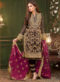 Miraamall Black Georgette Embroidered Work Designer Pakistani Suit
