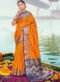 Lavish Redish Handloom Silk Zari Weaving Traditional Saree