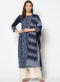 Amazing Sky Blue Khadi Cotton Casual Wear Printed Salwar Suit