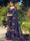 Alluring Maroon Designer Chanderi Silk Casual Wear Saree