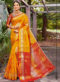 Classic Red Banarasi Silk Zari Weaving Traditional Saree