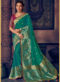 Grey Silk Jacquard Designer Wedding Saree