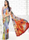 Multicolor Georgette Digital Printed Casual Wear Saree