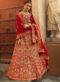 Red Velvet Resham & Embroidered Work Designer Wedding Lehenga Choli