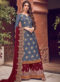 Amazing Chikoo Chanderi Silk Abhala Work Party Wear Salwar Suit