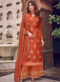 Exquisite Yellow Jacquard Embroidered Work Designer Palazzo Suit