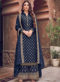 Awesome Purple Jacquard Embroidered Work Designer Palazzo Suit
