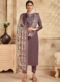Blue Silk Embroidered Work Designer Churidar Salwar Suit