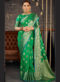 Navy Blue Silk Zari Weaving Wedding Wear Designer Saree