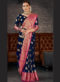 Pink Silk Zari Weaving Wedding Wear Designer Saree