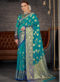 Pink Silk Zari Weaving Wedding Wear Designer Saree