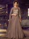 Grey Net Resham Work Floor Length Designer Anarkali Suit