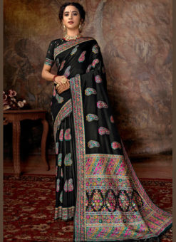 Designer Party Wear Banarasi Silk  Thread Weaving Traditional Saree