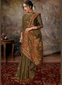 Designer Party Wear Banarasi Silk  Thread Weaving Traditional Saree