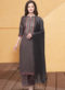 Attractive Black Rayon Cotton Party Wear Designer Salwar Suit