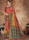 Amazing Brwon Silk Thread Weaving Traditional Saree