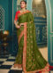 Elegant Maroon Silk Embroidered Work Designer Saree