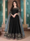 Magenta Adda Silk Wedding Wear Designer Abaya Style Suit