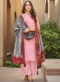 Lovely Grey Silk Embroidered Work Designer Salwar Suit