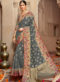 Lovely Orange Silk Zari Weaving Wedding Designer Saree