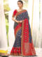 Peach Silk Zari Weaving Wedding Designer Saree