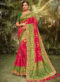Mustared And Green Silk Zari Weaving Designer Saree