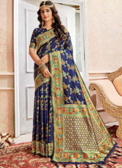 Latest Banarasi Silk Wedding Wear Designer Saree