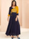 Royale Blue Georgette Embroidered Work Party Wear Designer Gown
