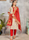 Grey Banarasi Silk Weaving Party Wear Churidar Suit