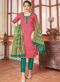 Cream Banarasi Silk Zari Weaving Party Wear Churidar Suit