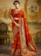 Rani Pink Jacquard Silk Zari Weaving Wedding Saree