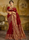 Sea Green Jacquard Silk Zari Weaving Designer Wedding Saree