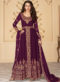 Attractive Black Georgette Embroidered Work Floor Length Designer Anarkali Suit