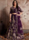 Navy Blue Velvet Silk Embroidered Work Designer Wedding Lehenga Choli