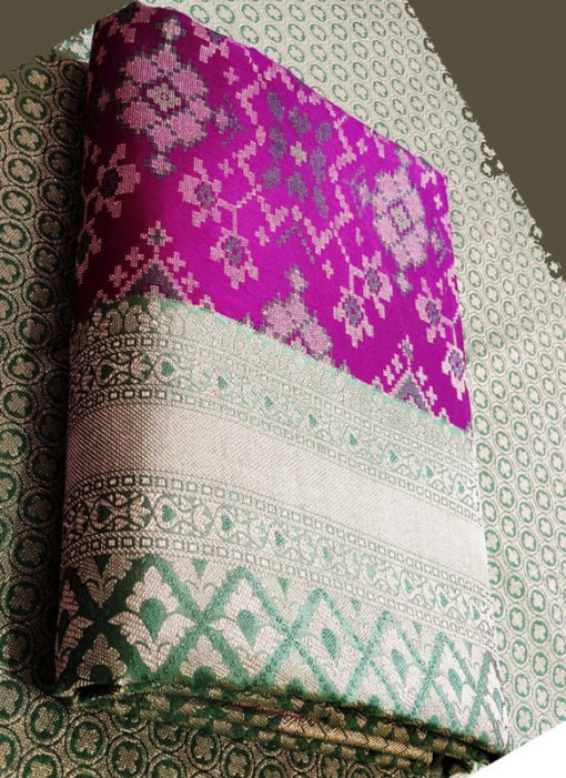 Beautiful Purple Silk Thread Weaving Traditional Designer Saree
