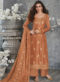 Classic Cream Silk Embroidered Work Party Wear Salwar Suit