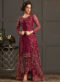 Beautiful Grey Net Embroidered Work Designer Wedding Anarkali Suit