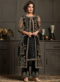Beautiful Grey Net Embroidered Work Designer Wedding Anarkali Suit