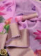 Elegant Pink Semi Linen Hand Printed Designer Saree