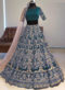 Elegant Maroon Banglory Satin Embroidered Work Bridal Lehenga Choli