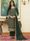 Superb Black Satin Embroidered Work Party Wear Salwar Suit
