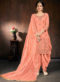 Lavish Orange Jam Cotton Embroidered Work Designer Patiyala Suit