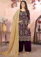 Green Faux Georgette Embroidered Work Wedding Wear Salwar Suit