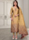 Lemon Yellow Designer Viscose Embroidered Work Party Wear Salwar Suit