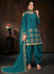 Lovely Blue Jam Cotton Real Mirror Work Designer Patiyala Salwar Suit